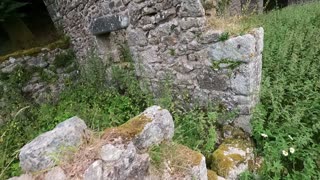 Filming an old settlement