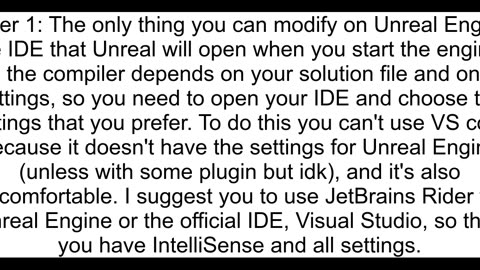 How to manually select unreal engine compiler
