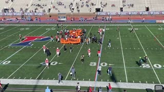 Penn Students rushed the field during the Penn-Yale football game last weekend to protest