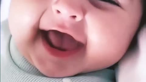 Funny baby talking