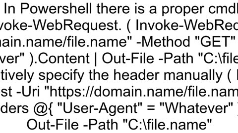 How to download a file with Powershell SystemNetWebClient and custom useragent string