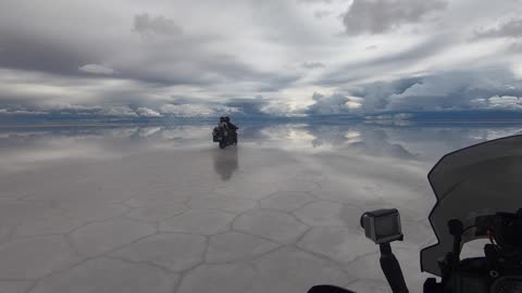 Motorcycle Adventure on Bolivia's Salt Flats on a KTM 1190