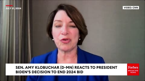 Amy Klobuchar: Biden 'Took The Honorable Path' By Dropping Out Of 2024 Contest