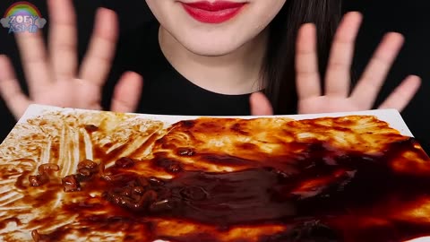 ASMR BLACK BEAN ENOKI MUSHROOMS, TRUFFLE BLACK BEAN NOODLES 짜장팽이버섯, 트러플짜파게티 먹방 EATING SOUNDS MUKBANG