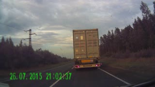 Car Fails to Yield to a Semi