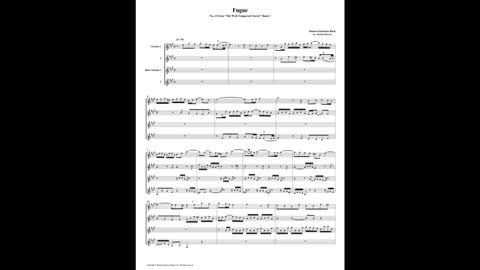 J.S. Bach - Well-Tempered Clavier: Part 1 - Fugue 13 (Clarinet Quartet)