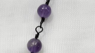 Handmade Unique 13”~16” Adjustable Necklace with Amethyst and Crystals