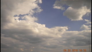 T=3h22m, dt=30s Cloud Time Lapse 20160922