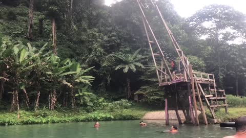 Laos blue lagoon 3 beautiful water fun