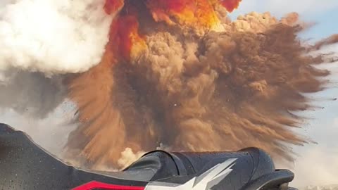 Jet Skiers Capture Shockwave from Beirut