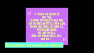 "I follow the orders of only two. I respect the work of only two