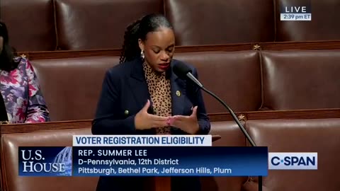 Democrat Rep. Summer Lee: Passing a law excluding non-citizens from voting is a "xenophobic attack."