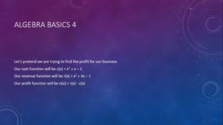 Algebra Basics 4