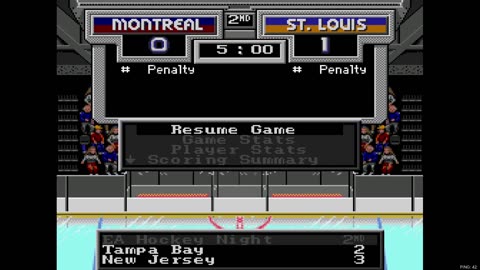 NHL '94 Sega Super Liga Game 16 - Len the Lengend (MON) at Chris O(STL)