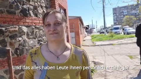Interview mit Frau in Mariupol
