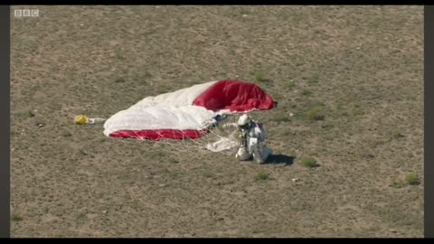 JUMP FROM SPACE - LANDED WITH PARACHUTE