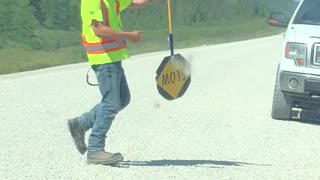 Traffic Controller Having the Time of His Life