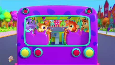 Wheels On The Bus Go Round and Round | School Bus Song | Nursery Rhymes and Kids Songs with Zoobees