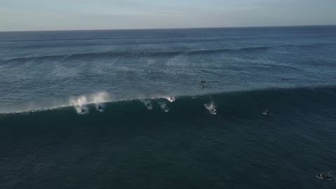 Surfer Portugal Algarve Coast Sea Surfing Waves 4K