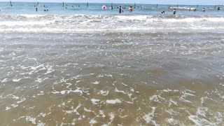Tourists Enjoys Swimming In Ras EL Bar Beach