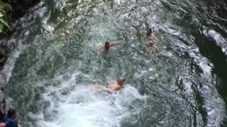 87-Year-Old Slides Down Waterfall