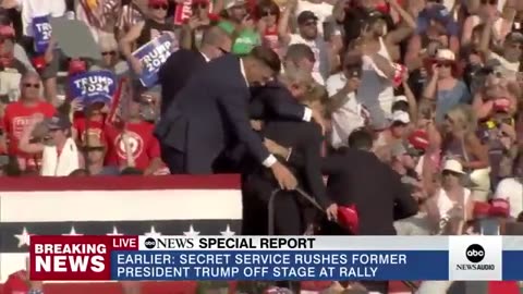 Trump appears to grab ear, drops to ground after possible shots heard at rally