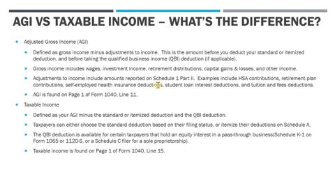 What's The Difference Between AGI and Taxable Income on Form 1040?