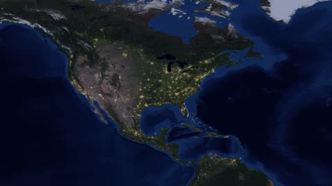 United states Map Stock video _ America From Space