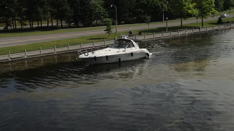 A nice looking boat on the Rideau Canal, Ottawa Ontario