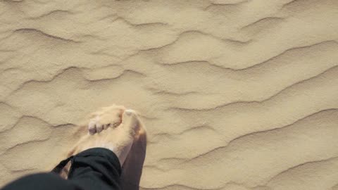 Man Walk on desert