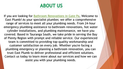 If you are looking for Bathroom Renovations in Gate Pa