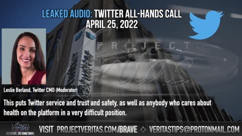 Project Veritas: Twitter Insider Leaks Audio Recording of Internal All-Hands Meeting