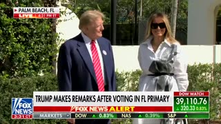 Melania Trump Answer Question After Voting In Florida