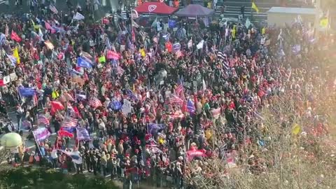 Just a handful of the MASSIVE crowd of patriots gathered in DC today to support @realDonaldTrump