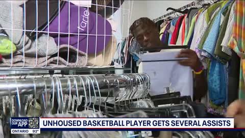 Unhoused basketball player getting assists from community