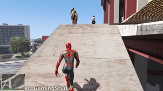 GTA 5 Spiderman Jumping from Highest Buildings #2 GTA 5 Funny Moments & Fails, Gameplay