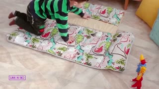 EVERYDAY KIDS Toddler Nap Mat with Removable Pillow