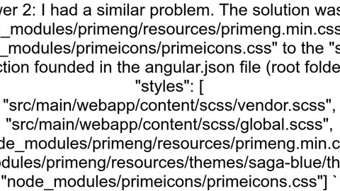 Angular Styles from primeng not working even they are listed in stylesscss