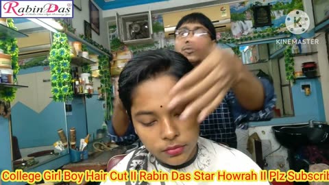 Viral Vidio II College Girl Boy Hair Cut II Rabin Das Star Howrah II Plz Subscribe & Share
