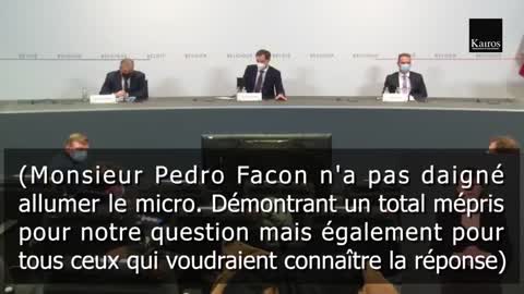 Belgique : Question posée à Alexander De Croo, premier ministre belge et Pedro Facon