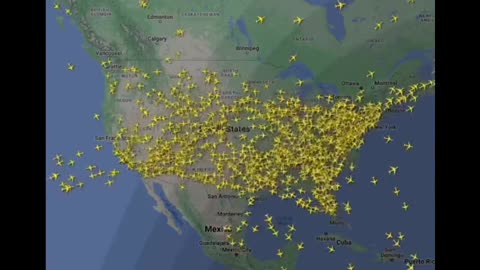 Timelapse Of Airplane Traffic After The Largest IT Outage In History (July 19, 2024)