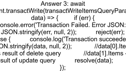 With DynamoDB and docClient Is it possible to get return values when using transactWrite