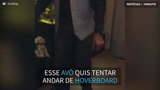 Primeira experiência de avô com hoverboard