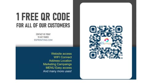 Free QR code for our design and printing customers
