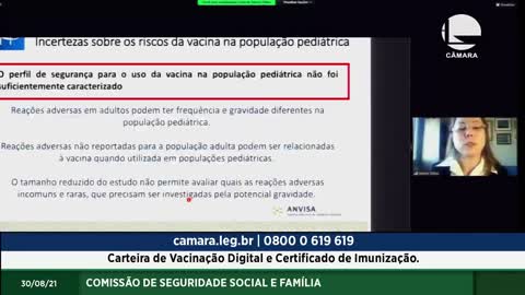 Audiencia na Câmara deputados, Especialistas Alertam Sobre Risco do passaporte V@acinação v2