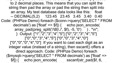 Populate a 5element array from the individual digits of a float value which may have less than 5 di