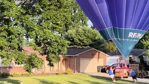 A Hot Air Balloon Narrowly Avoided A House