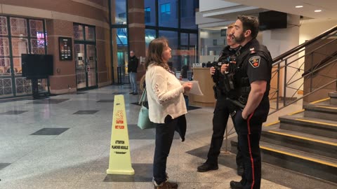 Grandmother gets arrested for refusal to stop speaking -Pickering Council Meeting