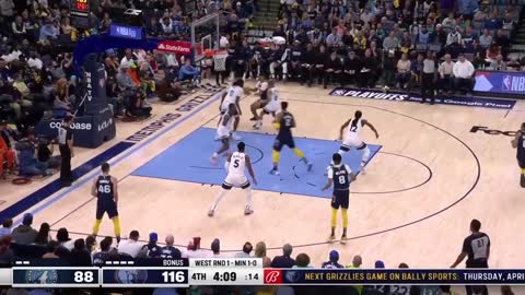 Memphis Grizzlies vs Timberwolves playoffs 4th Quater Highlight [4/19/2022]