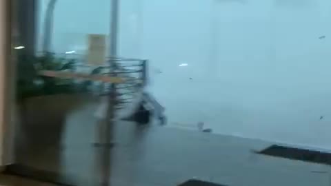 Storm and huge wind